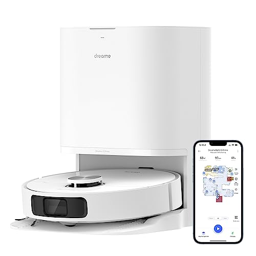 dreame L10 Prime Saugroboter und Wischroboter mit Automatischer Waschstation von Wischpads, 7mm Mopanhebung, LDS Navigation, 4000Pa Saugleistung, 3D Mapping, WiFi/APP