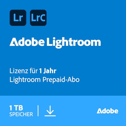 Adobe Lightroom inkl. Lightroom Classic 1 TB |KI-gestützter Foto-Editor |1 Jahr | PC/Mac | Digital Download