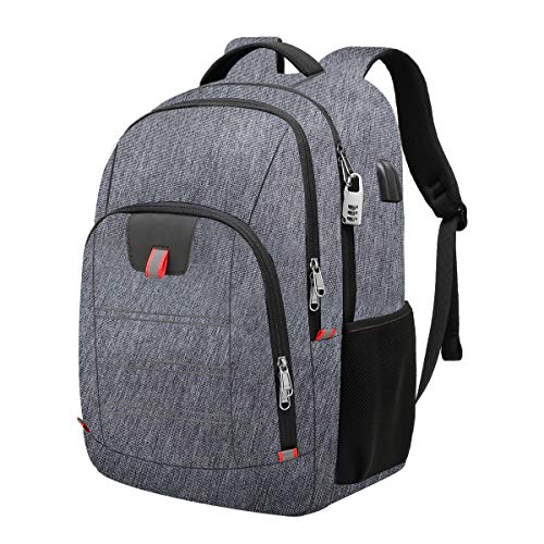 Laptop Rucksack Herren Anti-Diebstahl Rucksack für 17 zoll Laptop Schulrucksack Daypack Multifunktion Business Notebook Taschen Wasserdicht Großer mit USB Ladeanschluss für Arbeit Reisen,für Männer