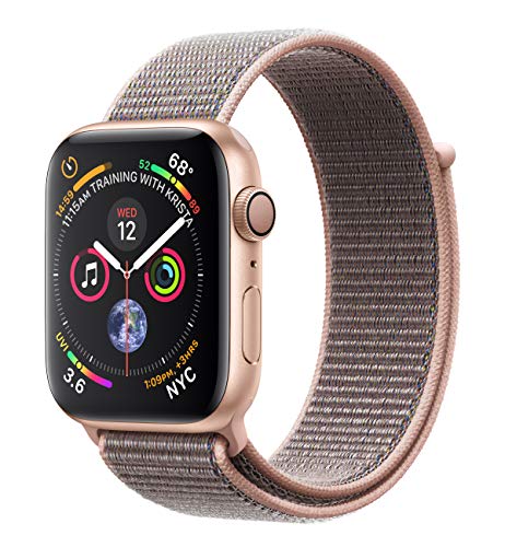 Apple Watch Series 4 (GPS, 44mm) Aluminiumgehäuse Gold - Sport Loop sandrosa