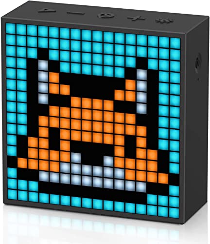 Divoom Timebox-Evo Pixel Art Tragbarer Bluetooth Lautsprecher mit Programmierbares 256 LED Panel, 3.9 x 1.5 x 3.9 Zoll (Schwarz)