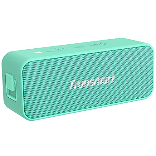 Tronsmart Bluetooth Lautsprecher, T2 Plus Musikbox Bluetooth 5.0 Tragbarer Lautsprecher IPX7 Wasserdicht 20W Bass Lautsprecher mit Stereo Surround Sound Sprachassistent, Grün