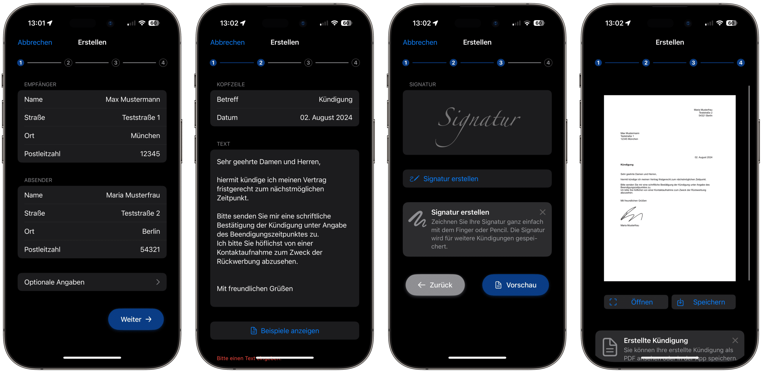 Kündigen Contract App