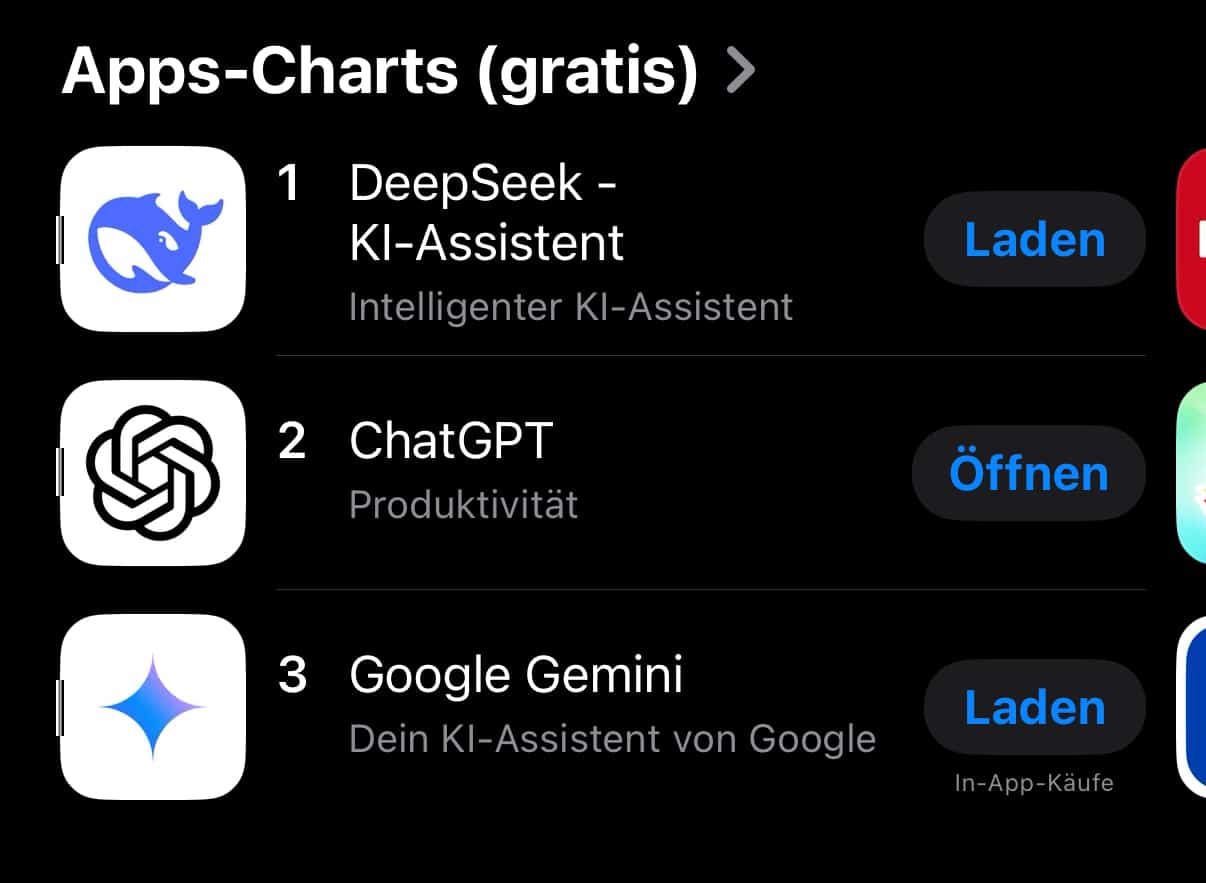 DeepSeek im App Store